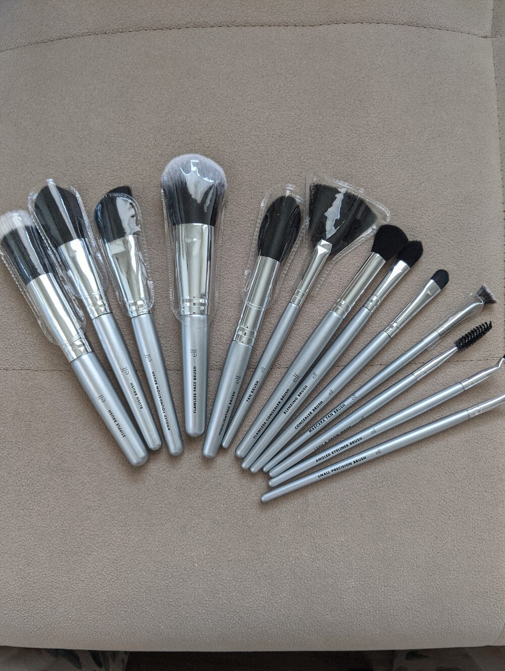 ELF Silver Handle Makeup Brush Set - 13 Piece